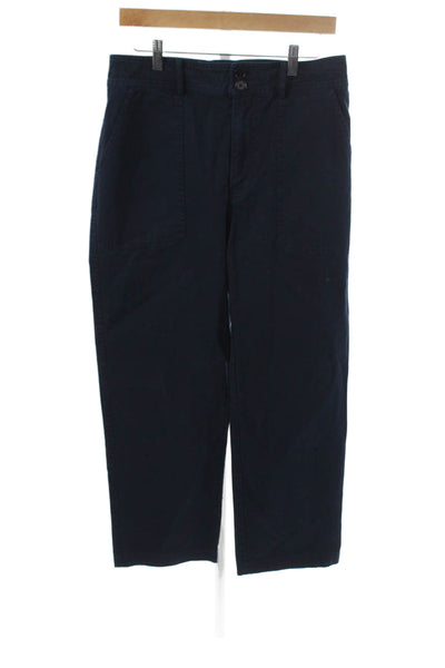 Apiece Apart Womens Blue Cotton Chino Pants Work Button Size 10