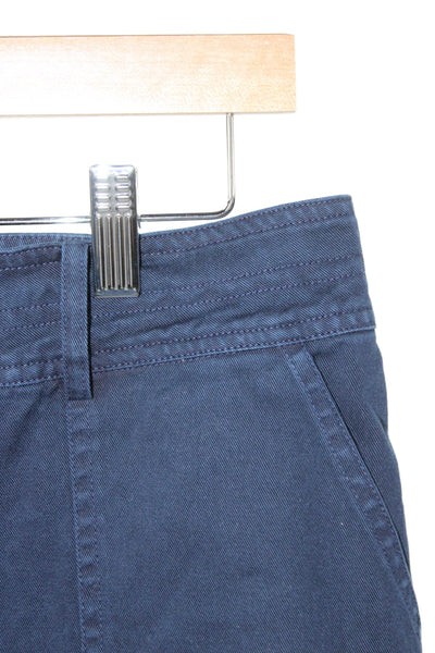 Apiece Apart Womens Blue Cotton Chino Pants Work Button Size 10