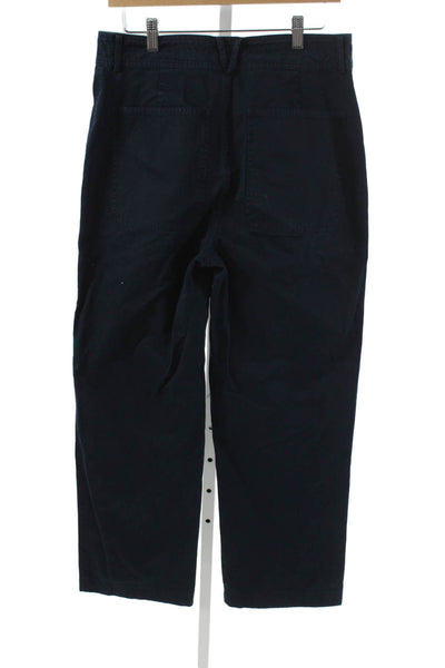 Apiece Apart Womens Blue Cotton Chino Pants Work Button Size 10