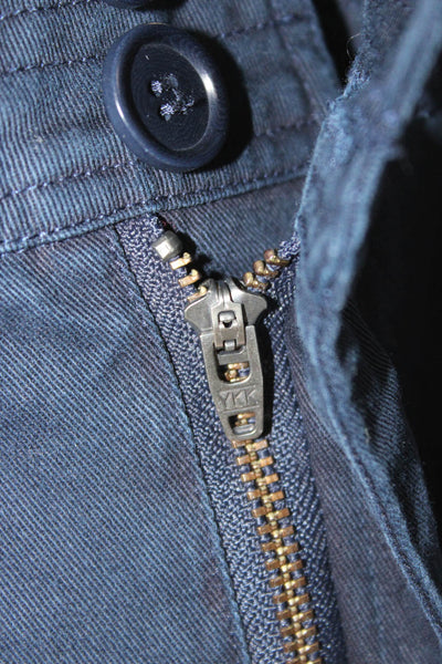Apiece Apart Womens Blue Cotton Chino Pants Work Button Size 10