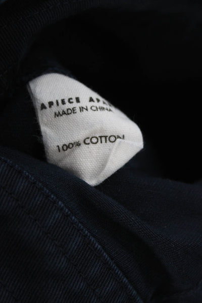 Apiece Apart Womens Blue Cotton Chino Pants Work Button Size 10