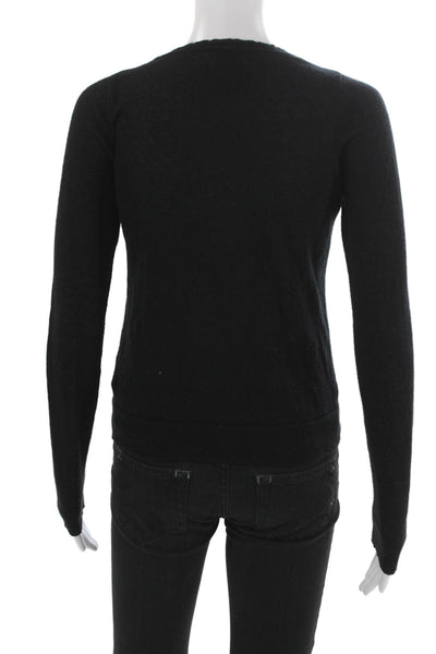 Zadig & Voltaire Womens Cashmere Pullover Black Skull Sweater Size XS