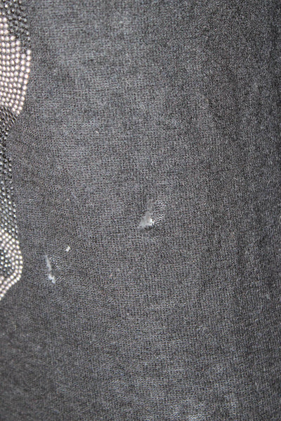 Zadig & Voltaire Womens Cashmere Pullover Black Skull Sweater Size XS