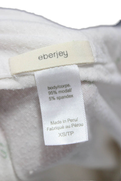 Eberjey Women Tropical Graphic Modal Pajama Set Short Sleeve White Size XS