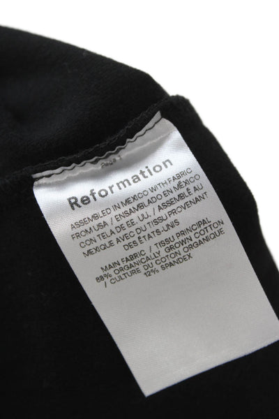 Reformation Women Bodycon Dress Black Mock Neck Sleeveless Short Size XS