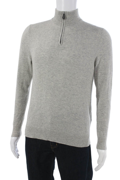 The Men's Store at Bloomingdale's Mens Pullover Gray Mockneck Cashmere Size S