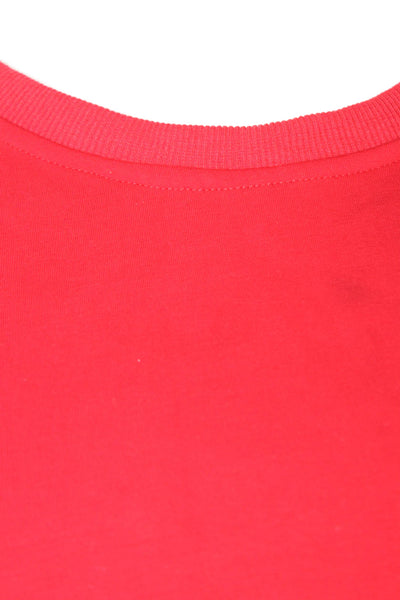 Lola + The Boys Teens Pullover Red Cotton Blend Crewneck Long Sleeve Size XL