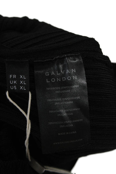 Galvan London Womens Turtleneck Pullover Sweater Black Long Sleeve Size XL