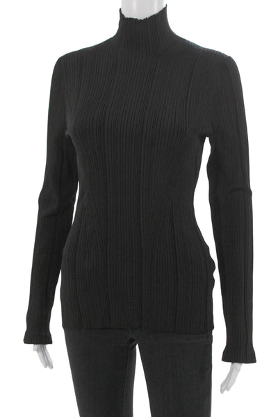 Galvan London Women Black Turtleneck Pullover Sweater Long Sleeve Size L