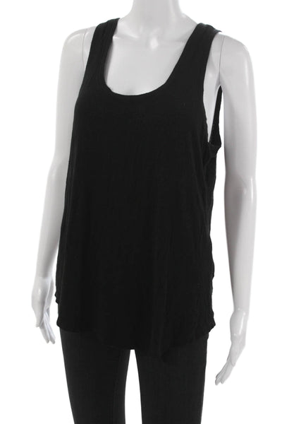 Z Supply Women Basic Tank Black Scoop Neck Sleeveless Size L