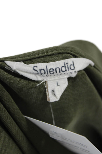 Splendid Womens Green Basic Tank Size L