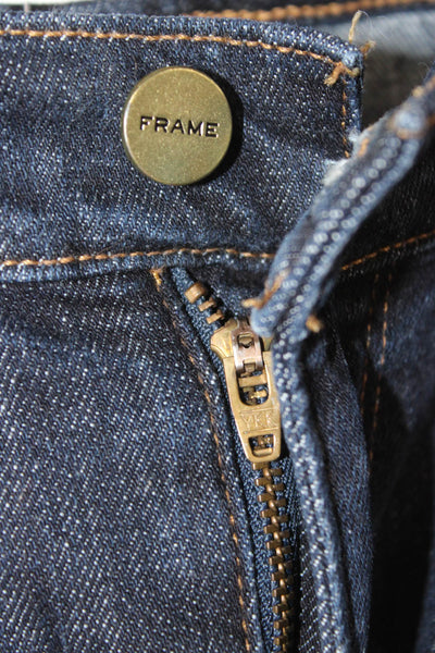 Frame Women Boyfriend Jeans Blue Cotton Blend Size 33
