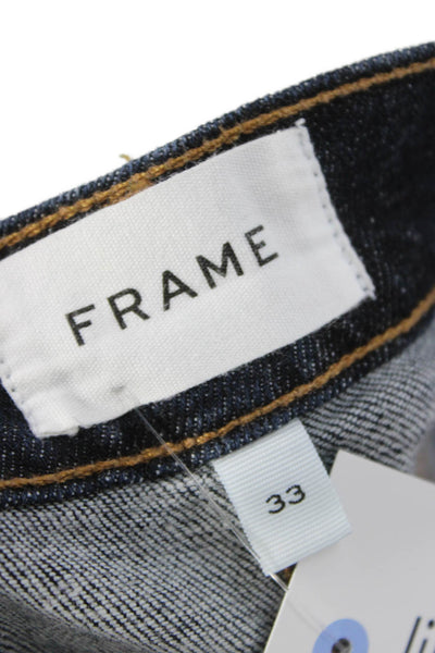 Frame Women Boyfriend Jeans Blue Cotton Blend Size 33