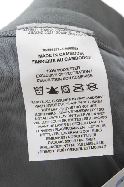 Nike Mens Gray Track Pants Drawstring Polyester Solid Fall Size M
