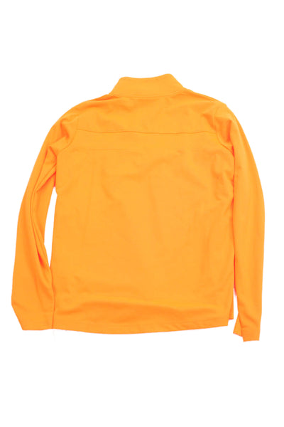 Nike Childrens Boys Half Zipper Turtleneck Shirt Neon Orange Size Extra Large