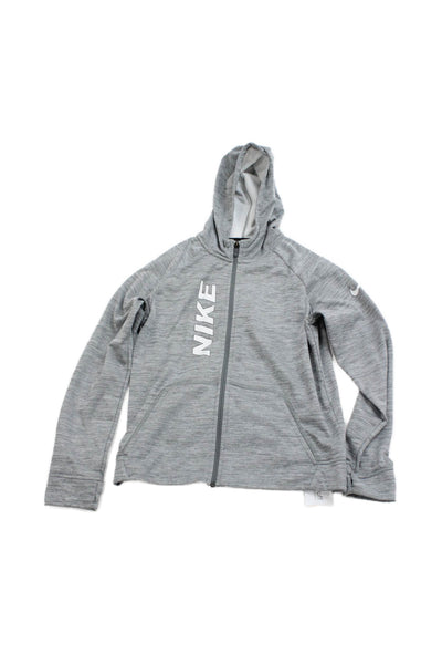 Nike Childrens Boys Full Zipper Hoodie Grey Size Extra Large