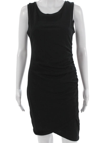 Leith Women Bodycon Black Knee Length Scoop Neck Sleeveless Dress Size M