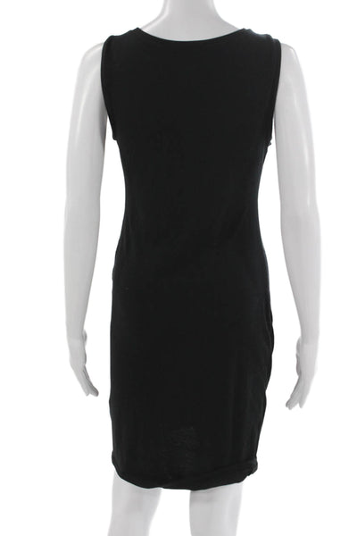 Leith Women Bodycon Black Knee Length Scoop Neck Sleeveless Dress Size M