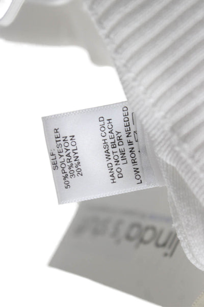 Lalavon Womens Sweatpants White Polyester Pull On Inseam 30 Size S