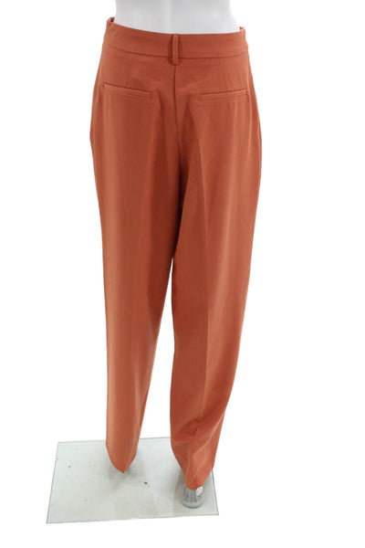 4th Reckless Womens Dress Pants Orange Polyester Solid Button Size M