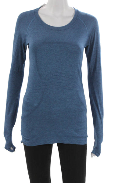Lululemon Womens Pullover T Shirt Long Sleeve Blue Size 6