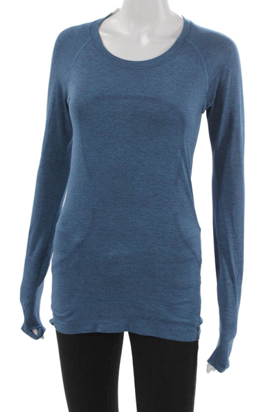 Lululemon Womens Pullover T Shirt Long Sleeve Blue Size 6
