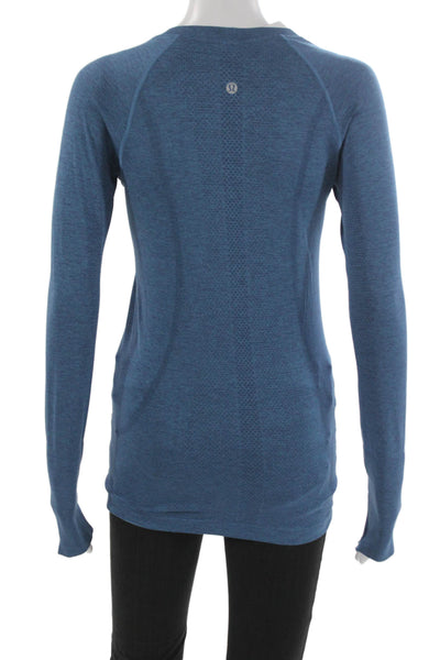 Lululemon Womens Pullover T Shirt Long Sleeve Blue Size 6