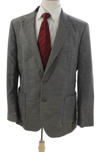 Nautica Mens Blazer Gray Button Closure Size 44