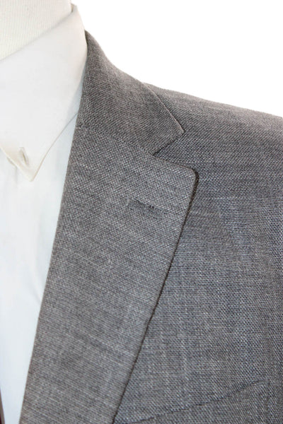Nautica Mens Blazer Gray Button Closure Size 44