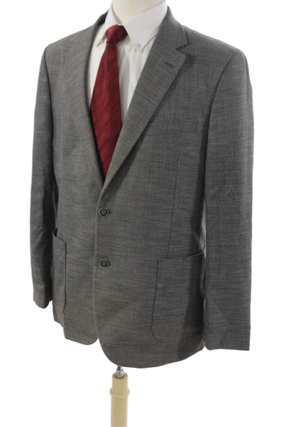 Nautica Mens Blazer Gray Button Closure Size 44
