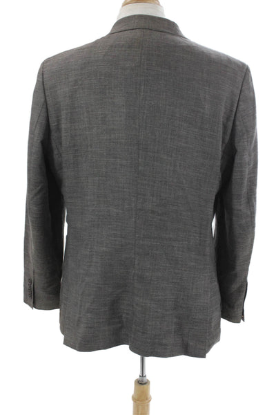 Nautica Mens Blazer Gray Button Closure Size 44
