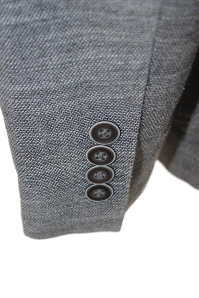 Nautica Mens Blazer Gray Button Closure Size 44