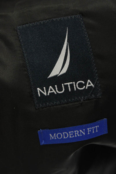 Nautica Mens Blazer Gray Button Closure Size 44
