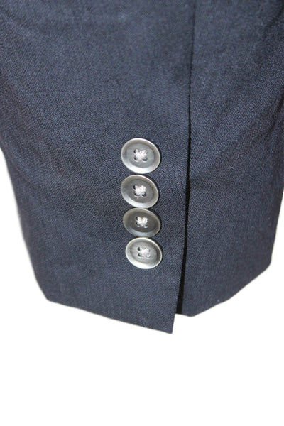 Calvin Klein Mens Black Wool Blazer Button Solid Size 54
