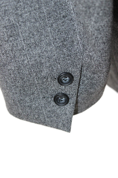 Canali Mens Blazer Gray Striped Wool Button Size 52
