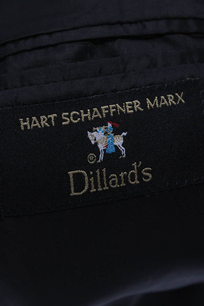 Hart Schaffner Marx Mens Striped Gray Blazer Button Size 48