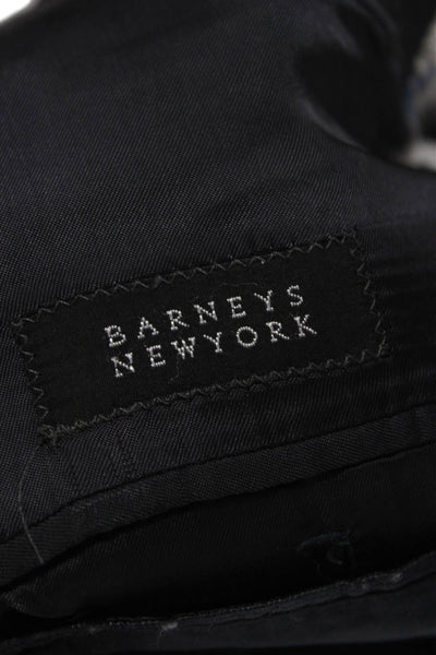 Barneys New York Men Blazer Blue Wool Button Size 56