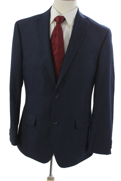 Michael Kors Mens Blazer Blue Check Button Size 40