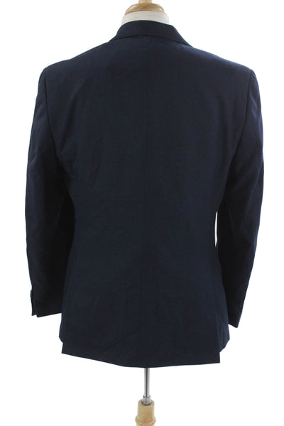 Michael Kors Mens Blazer Blue Check Button Size 40
