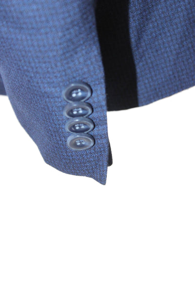 Michael Kors Mens Blazer Blue Check Button Size 40
