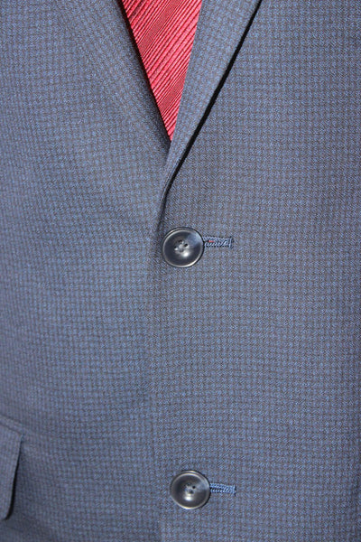 Michael Kors Mens Blazer Blue Check Button Size 40