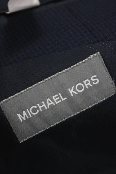 Michael Kors Mens Blazer Blue Check Button Size 40