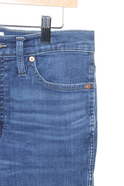 Madewell Women Skinny Jeans High Waist Blue Button Cotton Blend Size 29