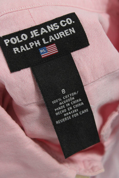 Polo Ralph Lauren Mens Cotton Classic Button Down Shirt Pink Size 8