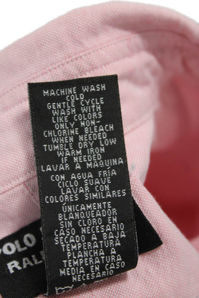 Polo Ralph Lauren Mens Cotton Classic Button Down Shirt Pink Size 8