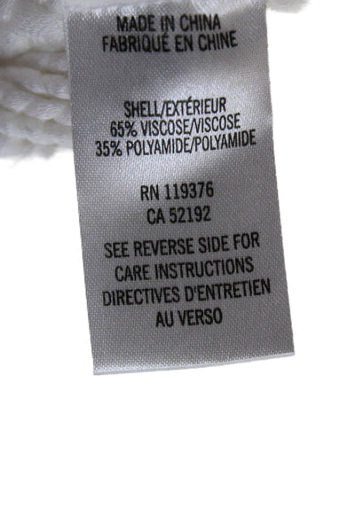 Helmut Lang Women Viscose Turtleneck Sleeveless Vest White Size S