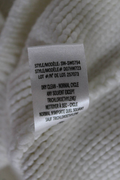 Helmut Lang Women Viscose Turtleneck Sleeveless Vest White Size S
