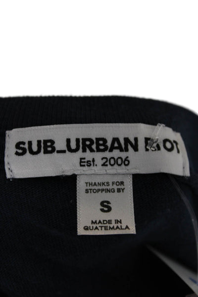 Sub_Urban Riot Womens Blue Basic Short Sleeve Crewneck T-Shirt Size S
