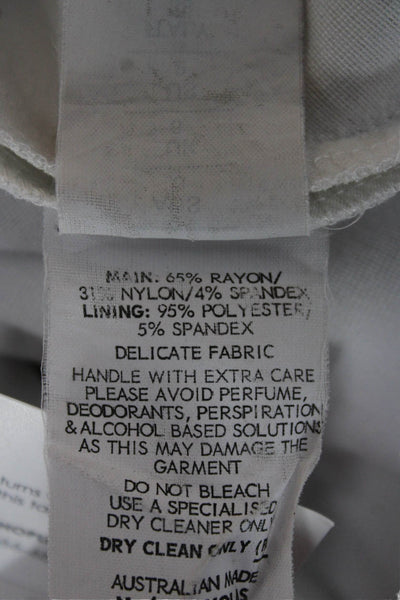 N/Nicholas Women Cropped Rayon V-Neck Sleeveless Tank White Pullover Size 2