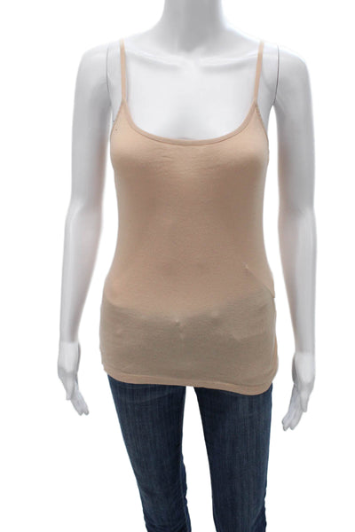 Joie Womens Beige Scoop Neck Camisole Sleeveless Cotton Blend Size M